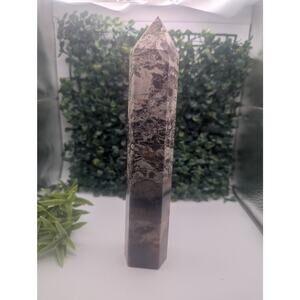 Money Jade Agate Jasper Tower crystal very large bookend witchy natural rock